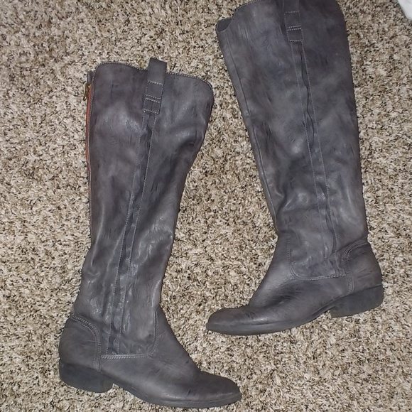 Mia Shoes - MIA Gray knee high boots